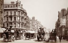 View down Oxford Street, London, 19th century. Creator: Unknown