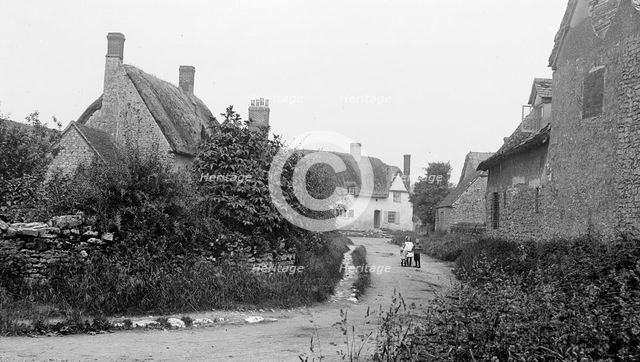 View down the village street, South Hinksey, Oxfordshire, c1860-c1922. Artist: Henry Taunt