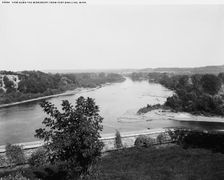 View down the Mississippi from Fort Snelling, Minn., between 1880 and 1899. Creator: Unknown