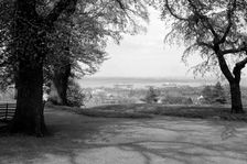 View down towards the River Thames and Gravesend Reach, Kent, c1945-c1965. Artist: SW Rawlings
