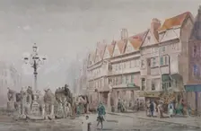 View east along the south side of Holborn and Stable Inn, London, 1860. Artist: W Allen