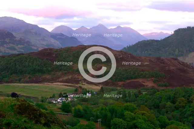 View east from Kyle of Lochalsh, Highland, Scotland. Creator: Peter Thompson.