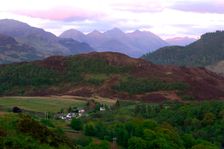 View east from Kyle of Lochalsh, Highland, Scotland. Creator: Peter Thompson