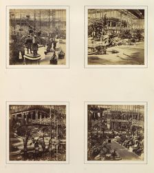 [View From Music Court to South Transept; View in Tropical Department; View of the Egy..., ca. 1859. Creator: Attributed to Philip Henry Delamotte