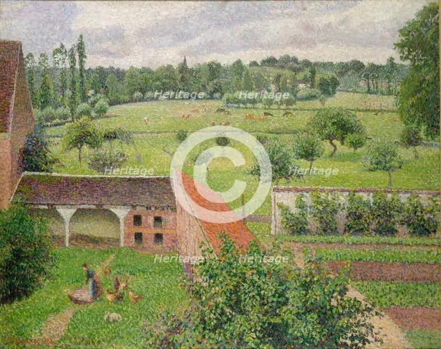 View from my Window, Eragny-sur-Epte, 1886-1888. Artist: Camille Pissarro.