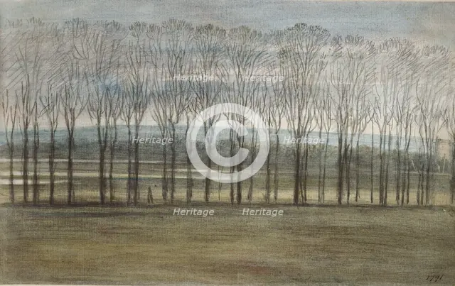 View from Merton College, 28 February 1791. Artist: John Baptist Malchair.