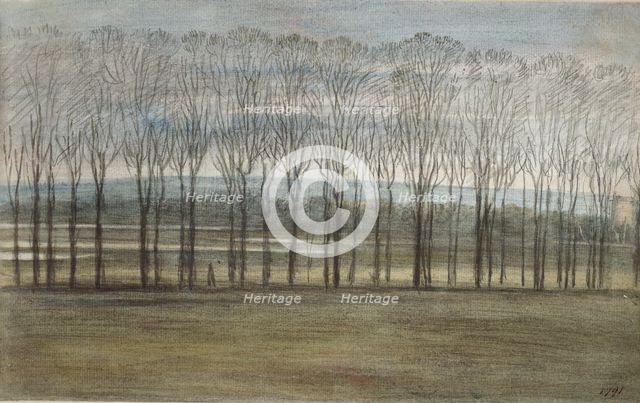 View from Merton College, 28 February 1791. Artist: John Baptist Malchair.