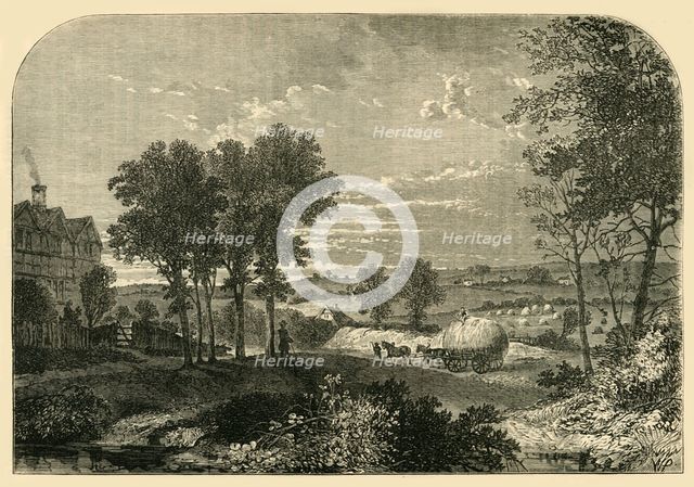 'View from "Moll King's House", Hampstead, in 1760', (c1876). Creator: Unknown.