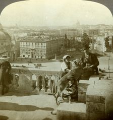 View from Monte Pinoio, Rome, Italy.Artist: Underwood & Underwood