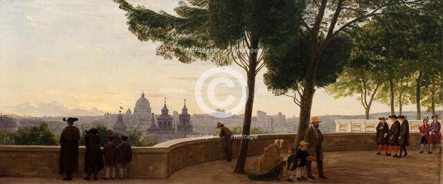 View from Monte Pincio Hill in Rome, 1861. Creator: Peter Christian Thamsen Skovgaard.