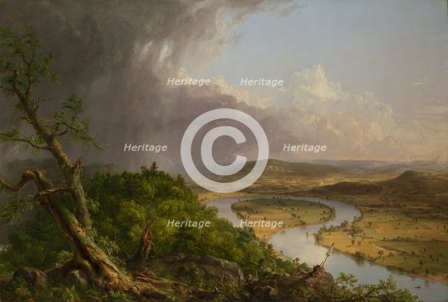 View from Mount Holyoke, Northampton, Massachusetts, after a Thunderstorm - The Oxbow, 1836. Creator: Thomas Cole.