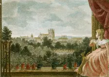 View from Mrs Cosway's breakfast room at Schomberg House, 80-82 Pall Mall, London, 1789. Artist: W Birch