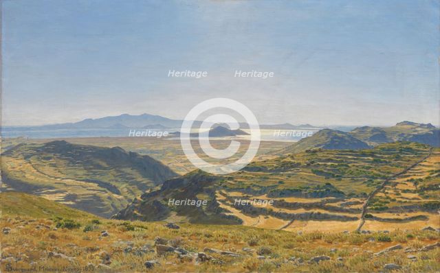 View from Naxos towards Paros, 1895. Creator: Niels Skovgaard.