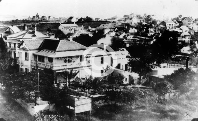 View from observatory toward Brisbane Grammar School, c1882. Creator: Unknown.