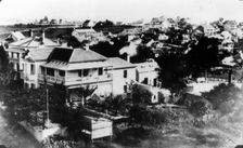 View from observatory toward Brisbane Grammar School, c1882. Creator: Unknown