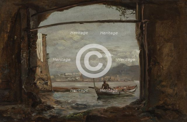 View from a grotto near Posillipo, 1820. Creator: Johan Christian Dahl.