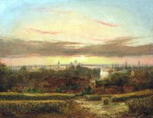 View from above Wandsworth, Westminster and St Paul's in the Distance c1849-1866. Artist: William James Grant