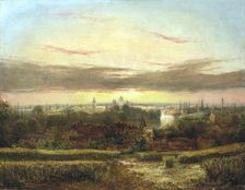 View from above Wandsworth, Westminster and St Paul's in the Distance c1849-1866. Artist: William James Grant