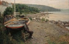 View from Asgardstrand, probably 1887. Creator: Hans Heyerdahl