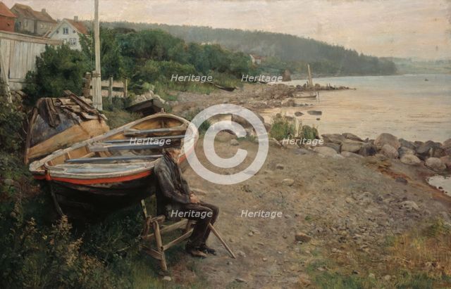 View from Asgardstrand, probably 1887. Creator: Hans Heyerdahl.