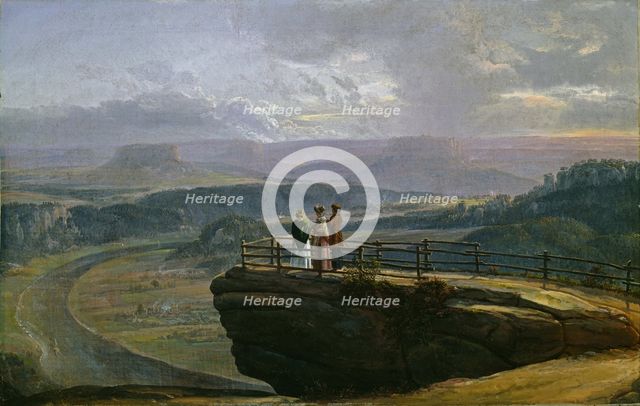 View from Bastei, 1819. Creator: Dahl, Johan Christian Clausen (1788-1857).