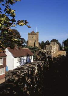View from Battle Abbey towards St Mary's Church, Battle, East Sussex, 2010. Creator: Historic England Staff Photographer