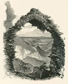 View from Castle Dinas Bran c1870