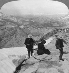 View from Clouds Rest over Tenaya Lake to the distant Matterhorn, California, USA, 1902. Artist: Underwood & Underwood