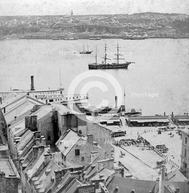 View from Dufferin Terrace, Quebec, Canada.Artist: Kilburn Brothers