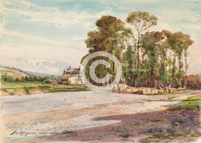 View from Dieppe: "Parc aux huitres", c1880s. Creator: Unknown.