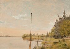 View from Dosseringen near the Sortedam Lake Looking Towards Norrebro. Study, 1836-1840. Creator: Christen Købke