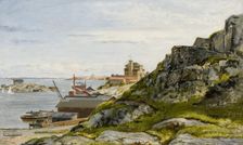 View from Eteläsatama to Suomenlinna, 1890-1899. Creator: Johan Knutson
