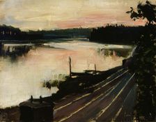 View from Elaintarha at Sunset, 1886. Creator: Akseli Gallen-Kallela