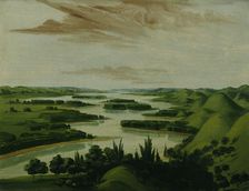 View from Floyd's Grave, 1300 Miles above St. Louis, 1832. Creator: George Catlin