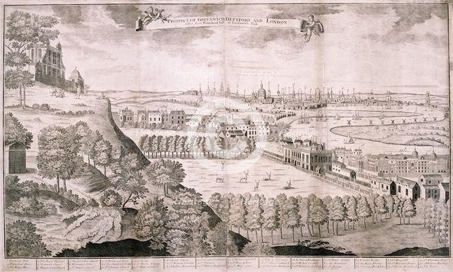 View from Greenwich Park, London, 1723. Artist: Sutton Nicholls