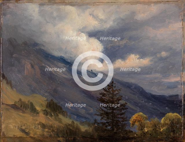 View from Grindelwald in Switzerland, 1835. Creator: Thomas Fearnley.