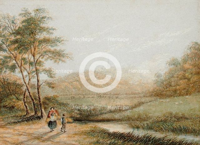 View from Harrow-on-the-Hill, c1850. Creator: George Baxter.