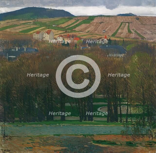 View from Heiligenstadt to the Nußberg, 1903. Creator: Carl Moll.