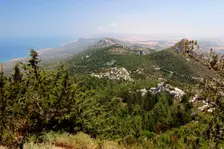 View from Kantara Castle, North Cyprus. Creator: Peter Thompson