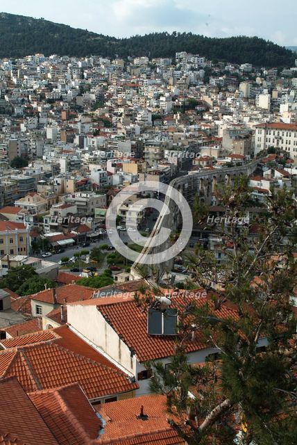 View from Kastro, Kavala, Greece, 2003. Creator: Ethel Davies.