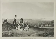 View from Kings, Weston Hill, from Three Views, Illustrative of The Scenery of Bristol..., 1823. Creator: Francis Danby