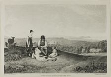 View from Kings, Weston Hill, from Three Views, Illustrative of The Scenery of Bristol..., 1823. Creator: Francis Danby