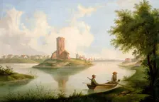 View from Kruszwica, 1847. Creator: Wladyslaw Guminski