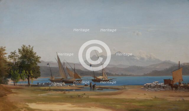 View from La Spezia, 1846. Creator: Joseph Magnus Stäck.