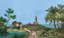 View from Lake Erie, (Great Lakes), United States, 1837, (1850). Creator: Jacques Gerard Milbert
