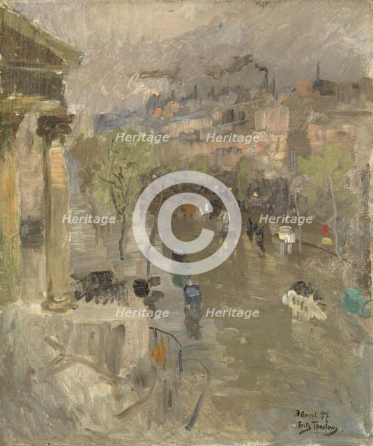 View from Paris near the Madeleine Church, 1897. Creator: Frits Thaulow.