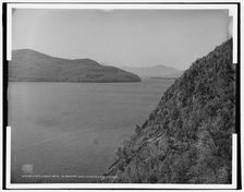 View from path to Rogers Rock heights, Lake George, c1904. Creator: Unknown