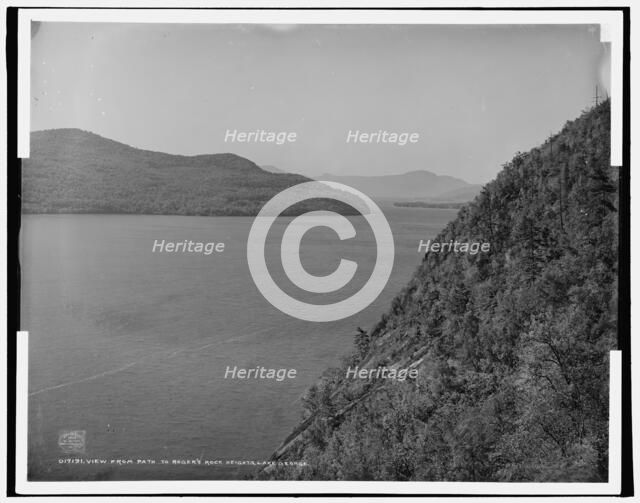 View from path to Rogers' Rock heights, Lake George, c1904. Creator: Unknown.