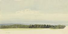 View from Platte Hunting Lodge across the Rheingau region, 1875. Creator: Carl Theodor Reiffenstein
