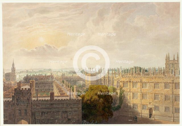 View From Radcliffe Library, n.d. Creator: Frederick Mackenzie.